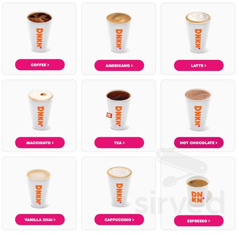 Try our freshly crafted beverages, sandwiches, and snacks served in a variety of delicious flavors. . Dunkin nesr me